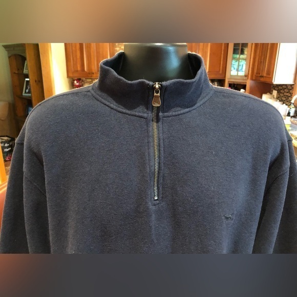 Rodd & Gunn men’s Quarter‎ Zip pullover. Sharp blue with logo. EUC. XL - Picture 3 of 8